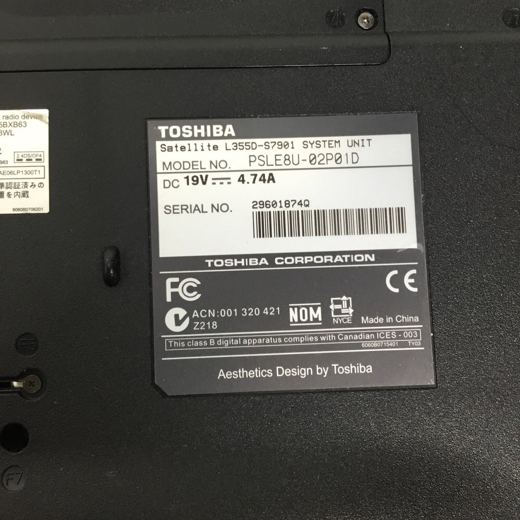 Blue Toshiba Satellite L355D-S7901 Laptop PARTS ONLY READ DESC