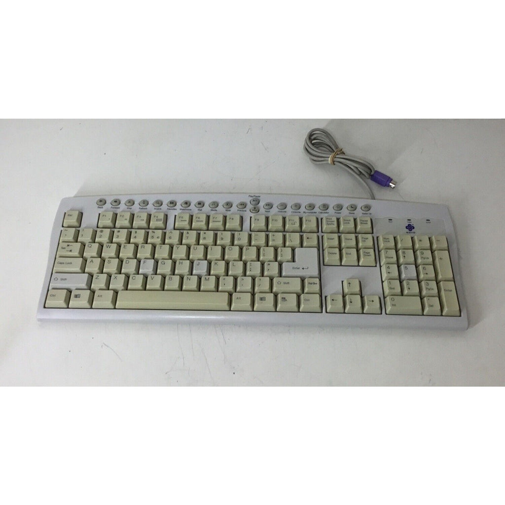 Soyo Vintage White Computer Keyboard KM-2501PUSA PS/2