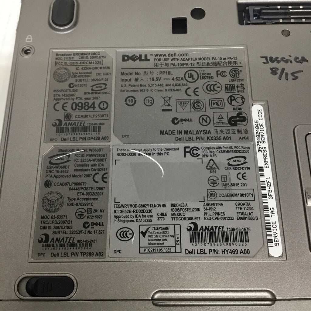 Dell Latitude D630 14" Laptop Intel Core 2 Duo 3.5GB RAM 1TB WinXP *READ*