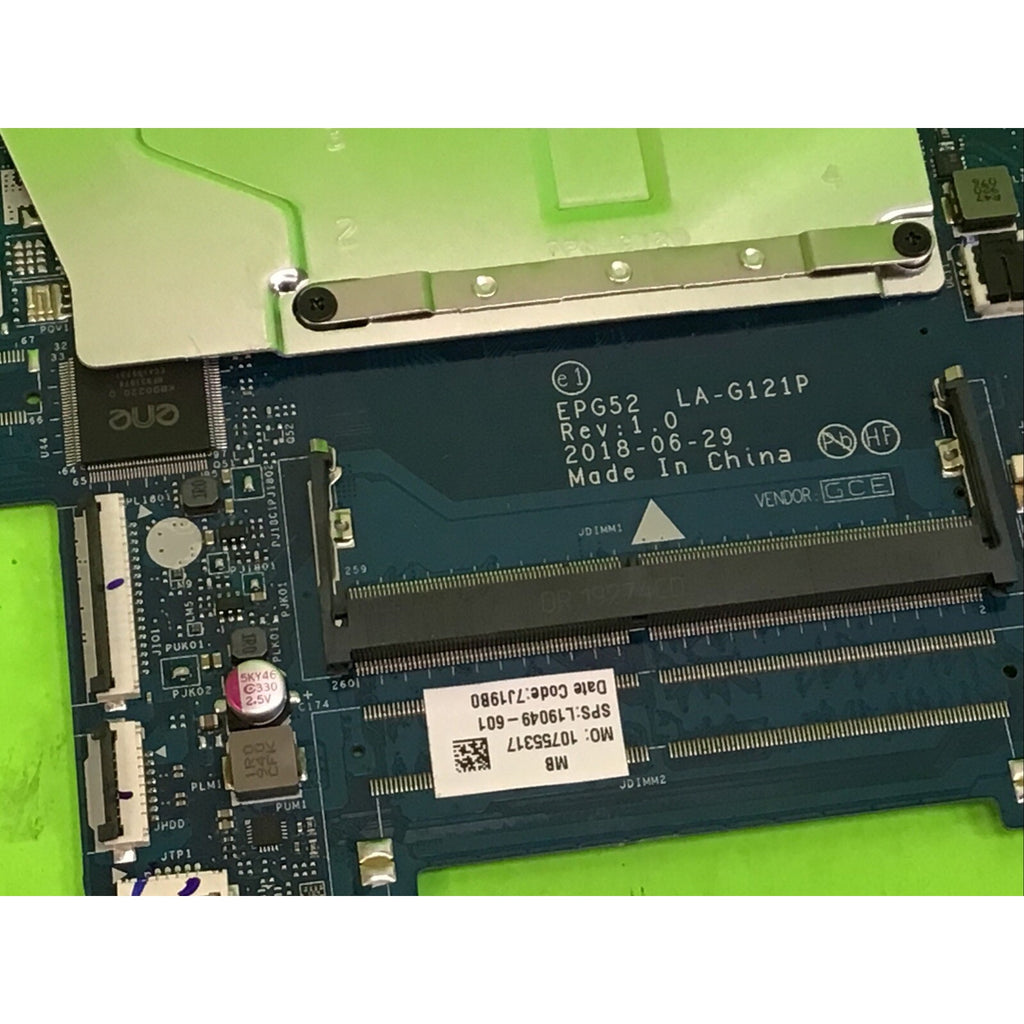 HP Laptop 15-bs212wm Celeron N4000 1.1GHz Motherboard LA-G121P L19049-601