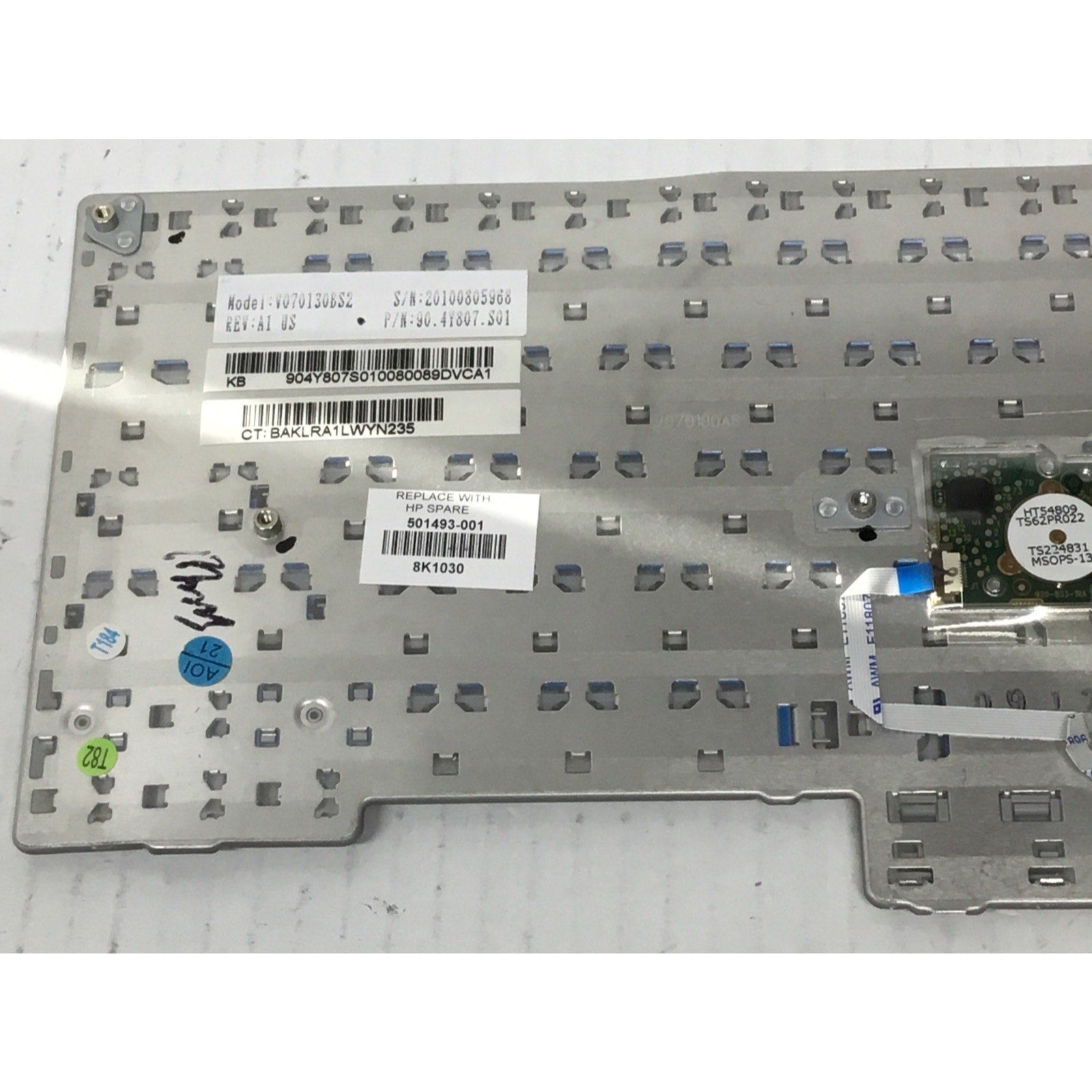 501493-001 Hewlett-Packard 2730P Keyboard