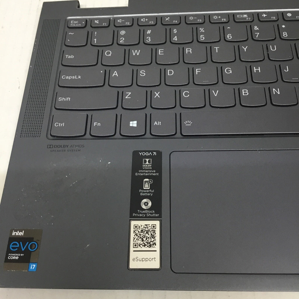 Parts Only Lenovo Yoga 14” 7 14ITL5 Palmrest w/TouchPad Backlit Keyboard