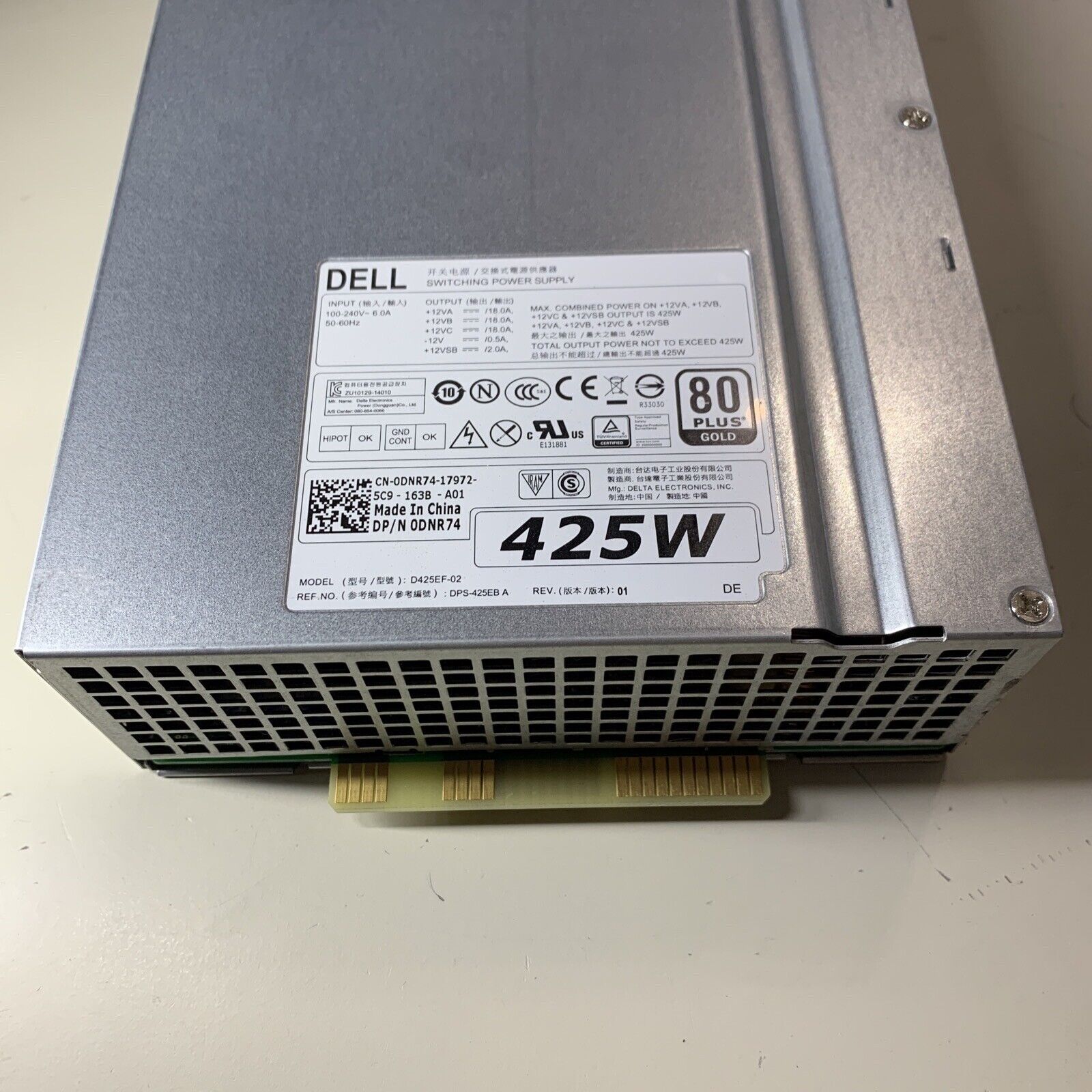 Dell D425EF-02 0DNR74 425W Switching Power Supply For Precision T5810 T3610