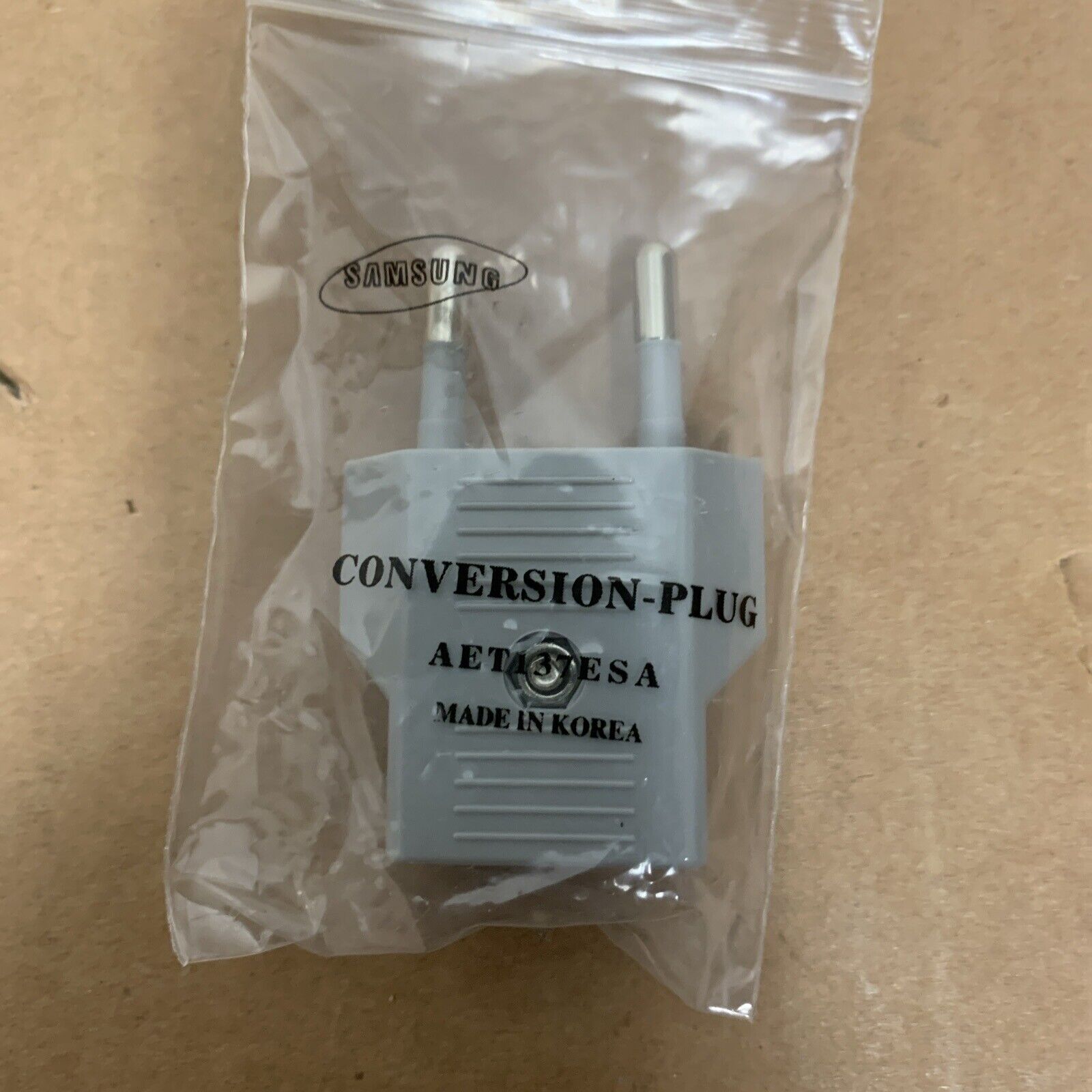 Samsung European AC Conversion Plug AET137ESA New in Pkg