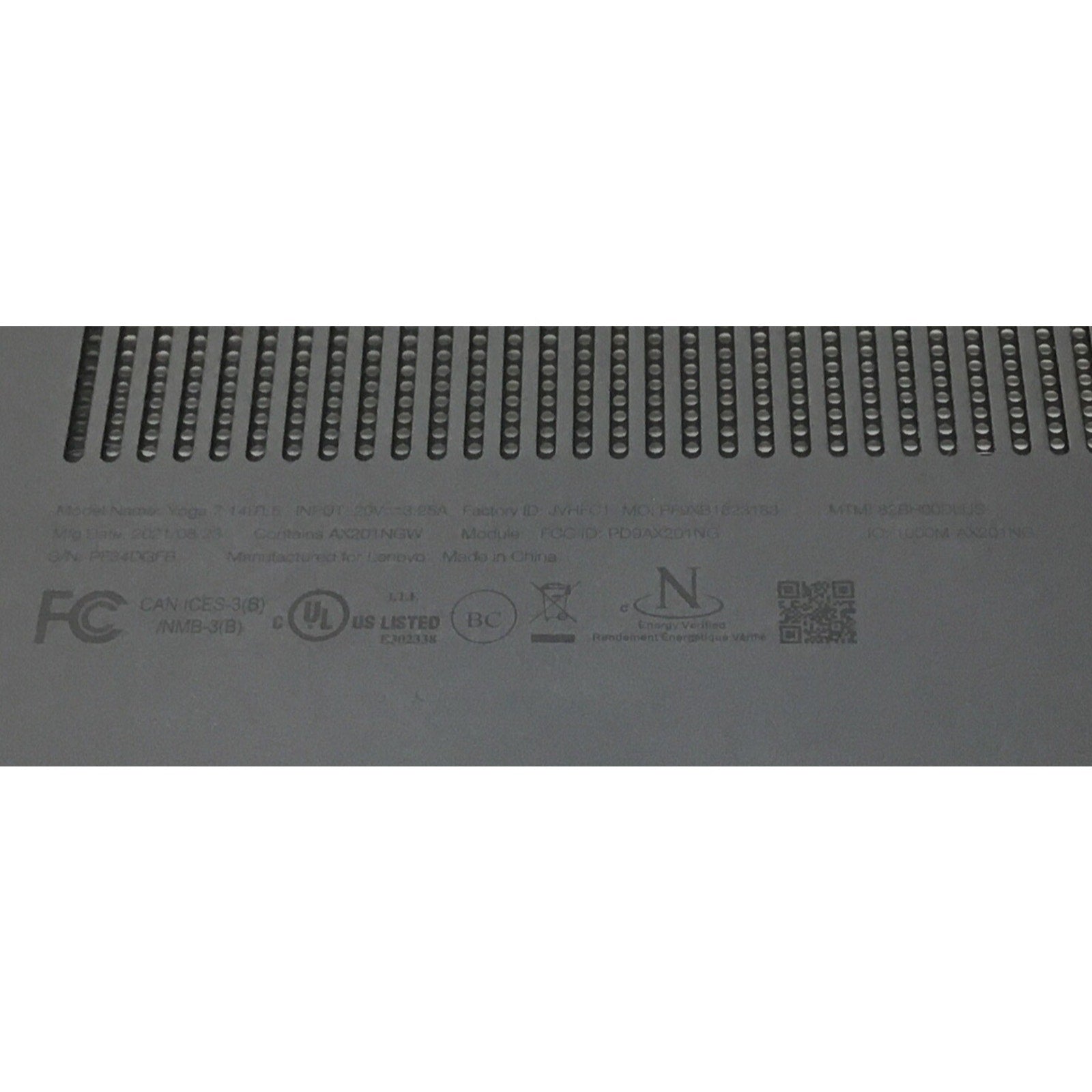 For Lenovo YOGA 7-14ITL5 7-14 Bottom Base Cover Lower Case 5CB1A08849 Gray