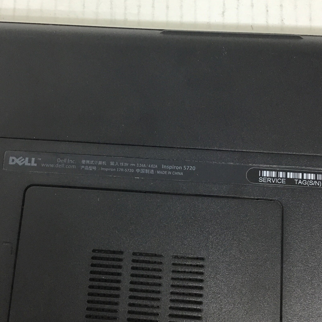 Dell Inspiron 5720 Laptop 17” Intel Core i5 READ DESC FOR PARTS