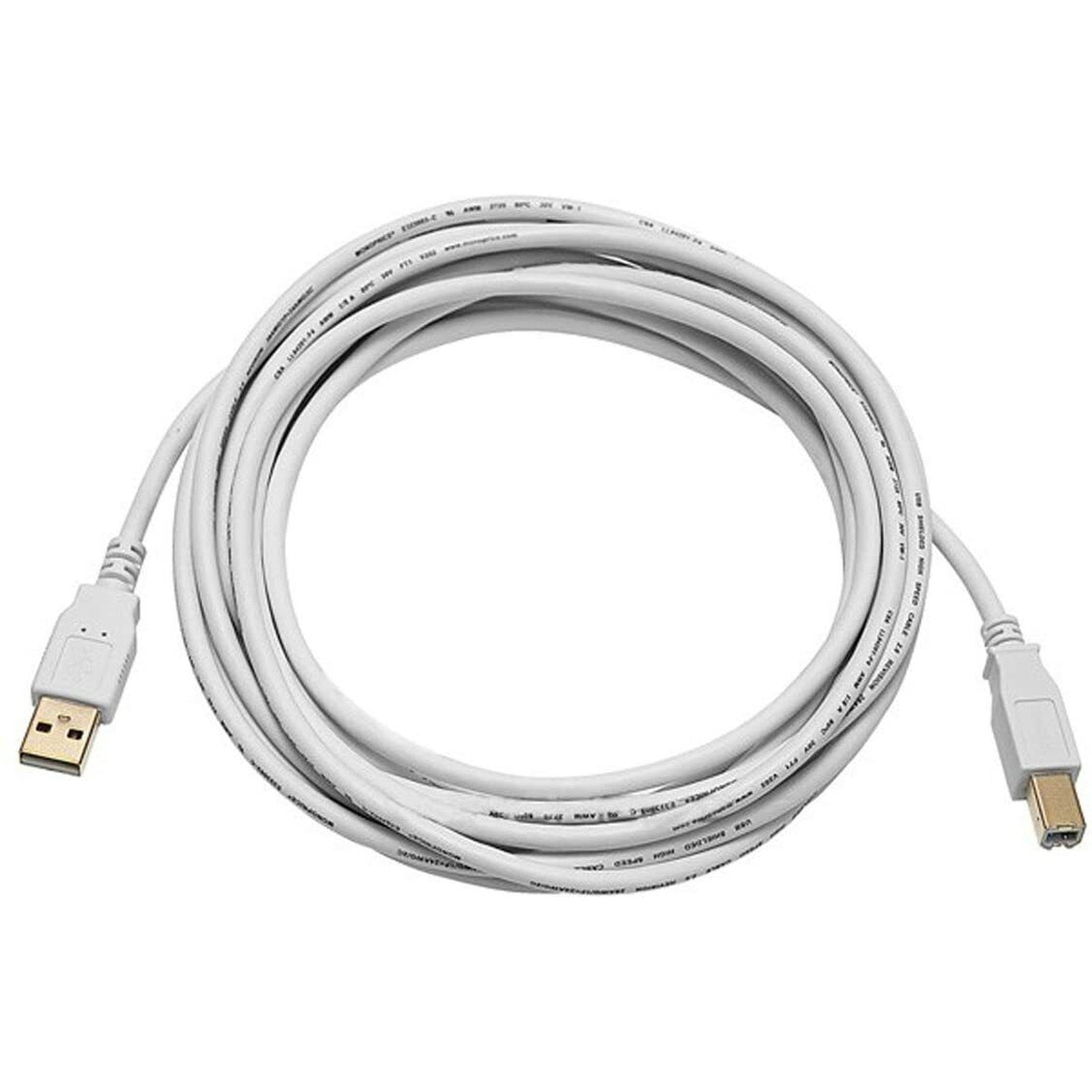 10ft USB 2.0 Printer Cable - A to B - For HP DELL CANON EPSON BROTHER - 10 Feet