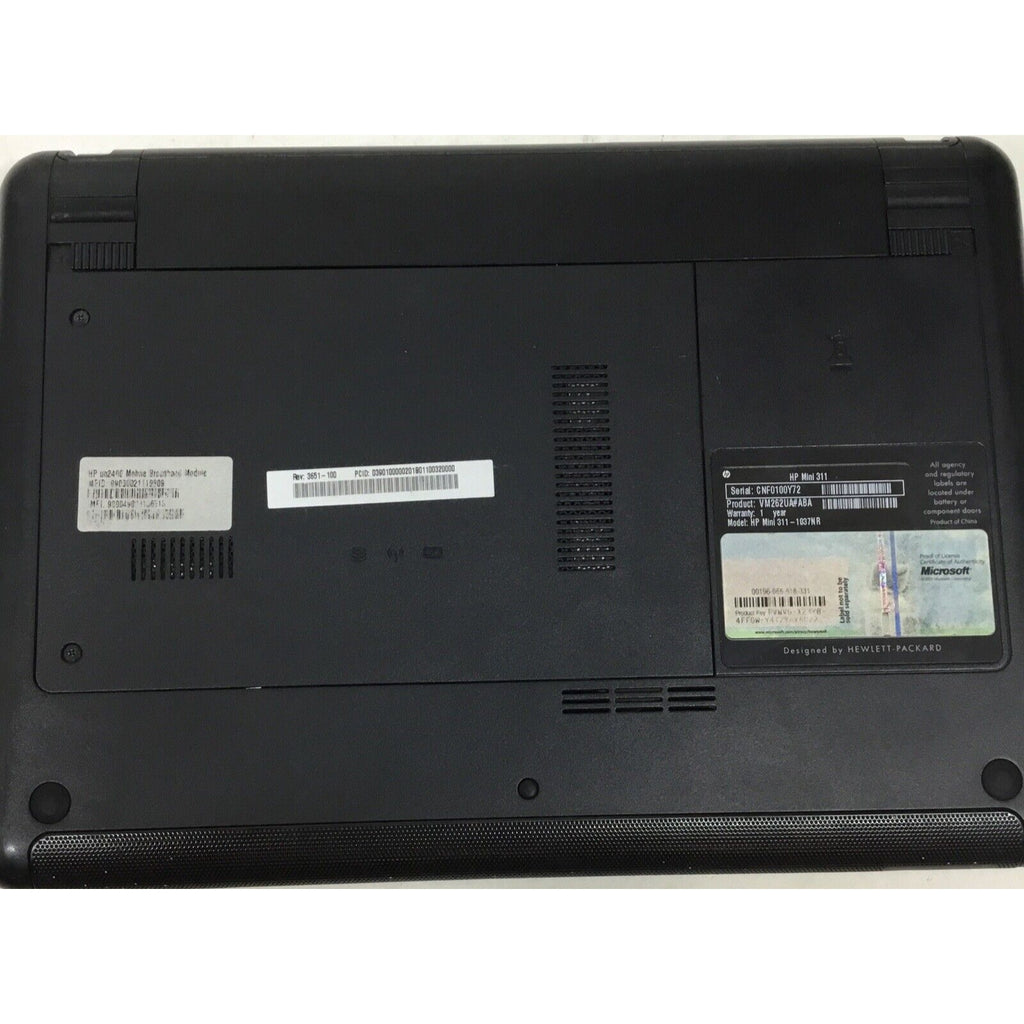 HP Mini 311 - 11.6in. Intel Atom, Black / Bad Battery / No HDD / (READ DESC)