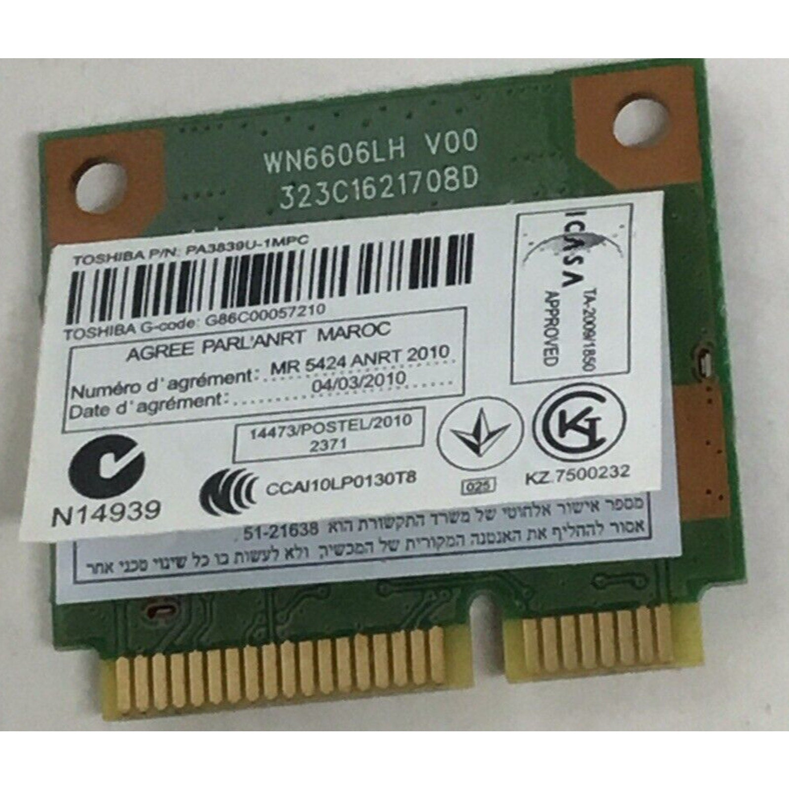 Toshiba Laptop Computer PA3839U-1MPC RTL8188CE Network Card