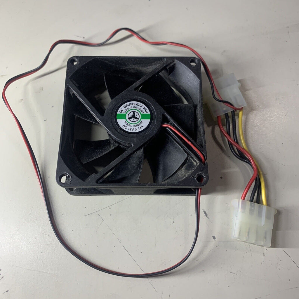 80x80x25mm Sleeve Bearing Cooling Case Fan KC8025M w/ 4 Pin Molex Connector