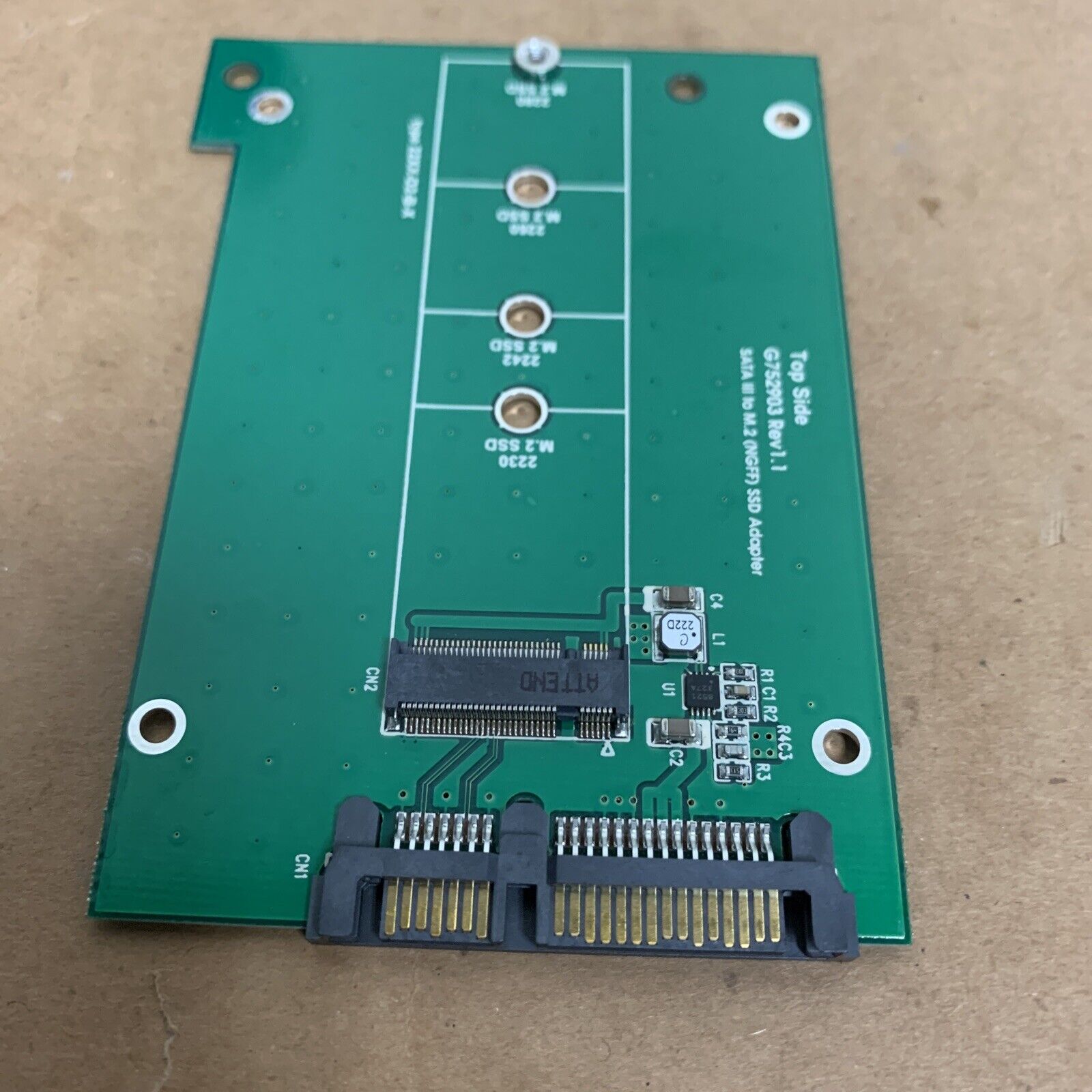 Syba M.2 (NGFF) SSD to SATA III Board Adapter. Multi Size Fit - SY-ADA40086