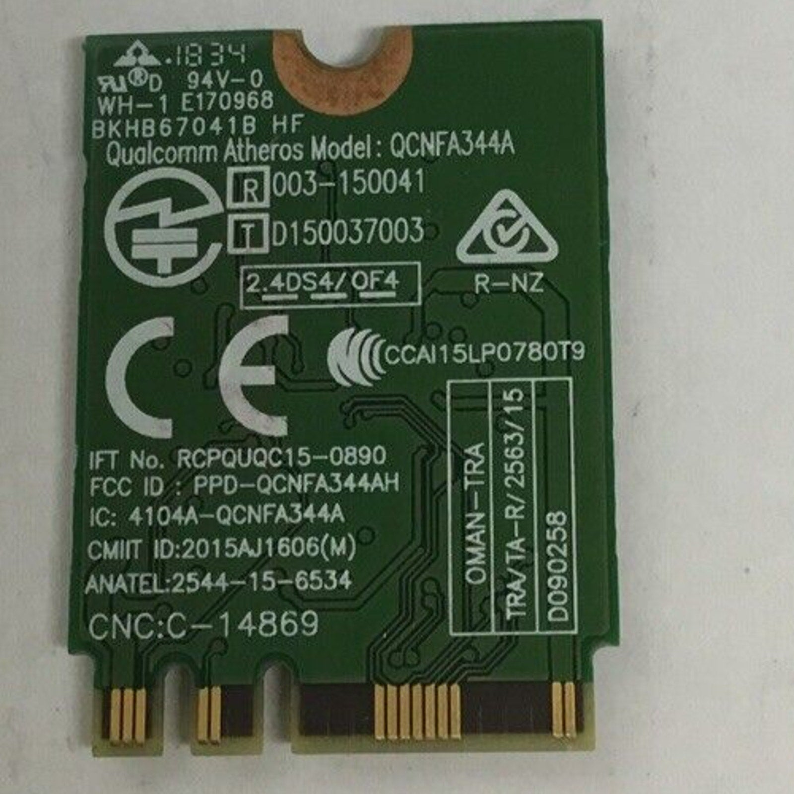 Dell D4V21 DW1820 QCNFA344A 802.11 ac WLAN Wireless Bluetooth WiFi Card