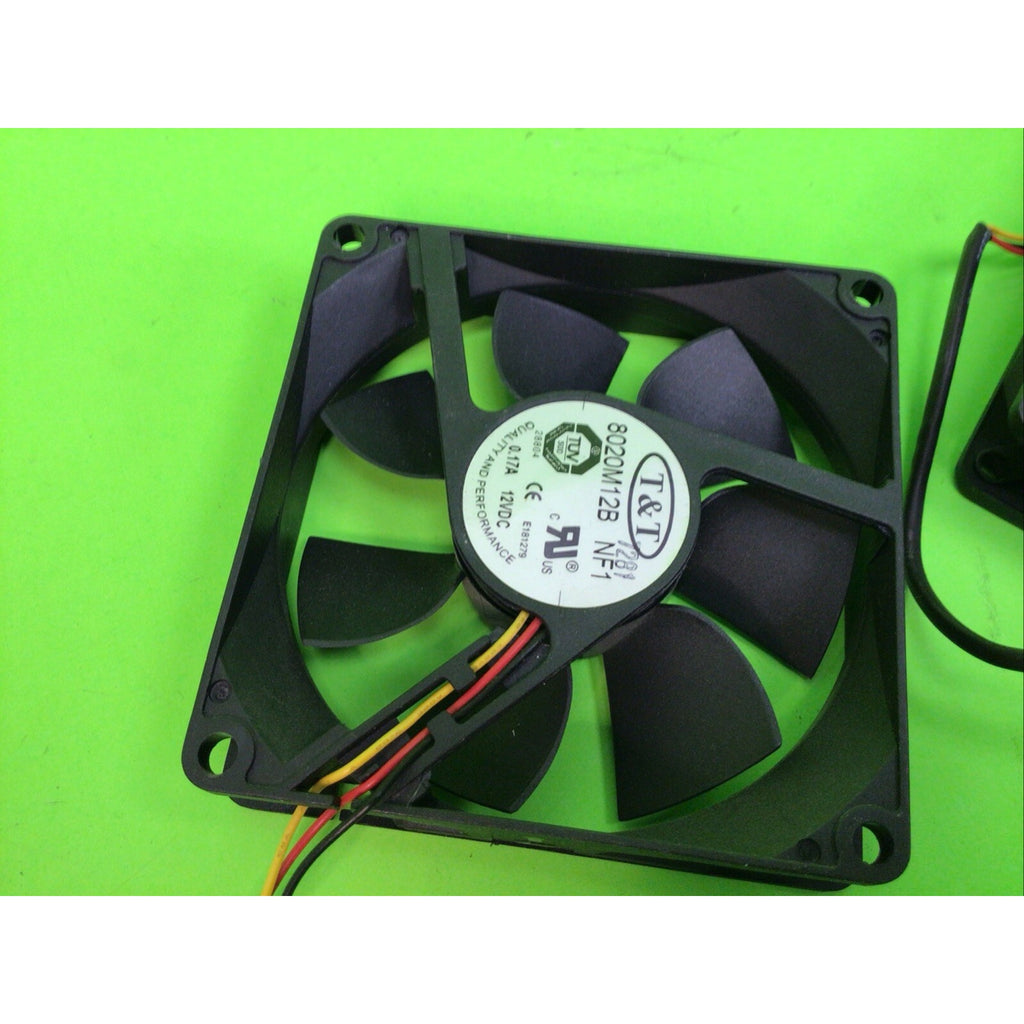 Lot of 3 pcs T&T 8020M12B-NF1 Fans and Grills 80 x 80 x 20mm