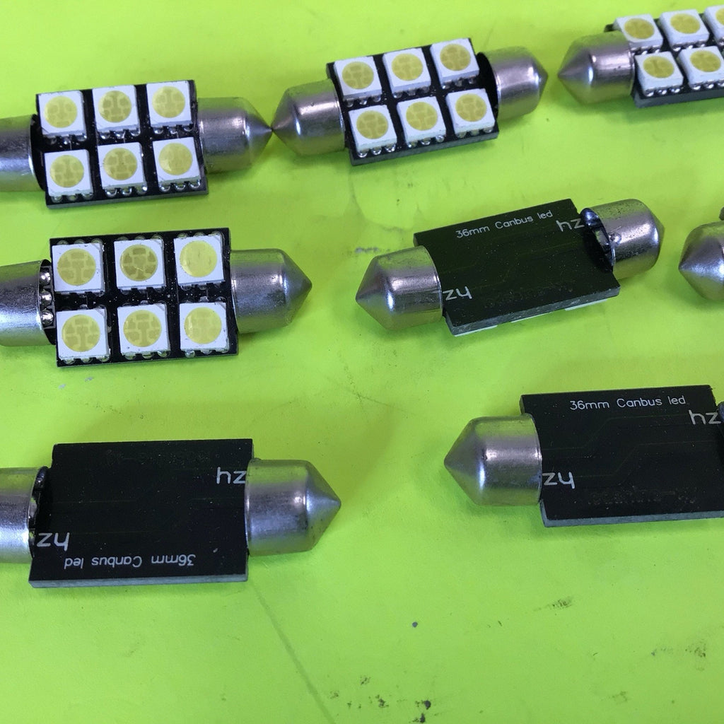 12 Pack of CANBUS Festoon 36mm 6 LED 5050SMD White Bulb Lamp