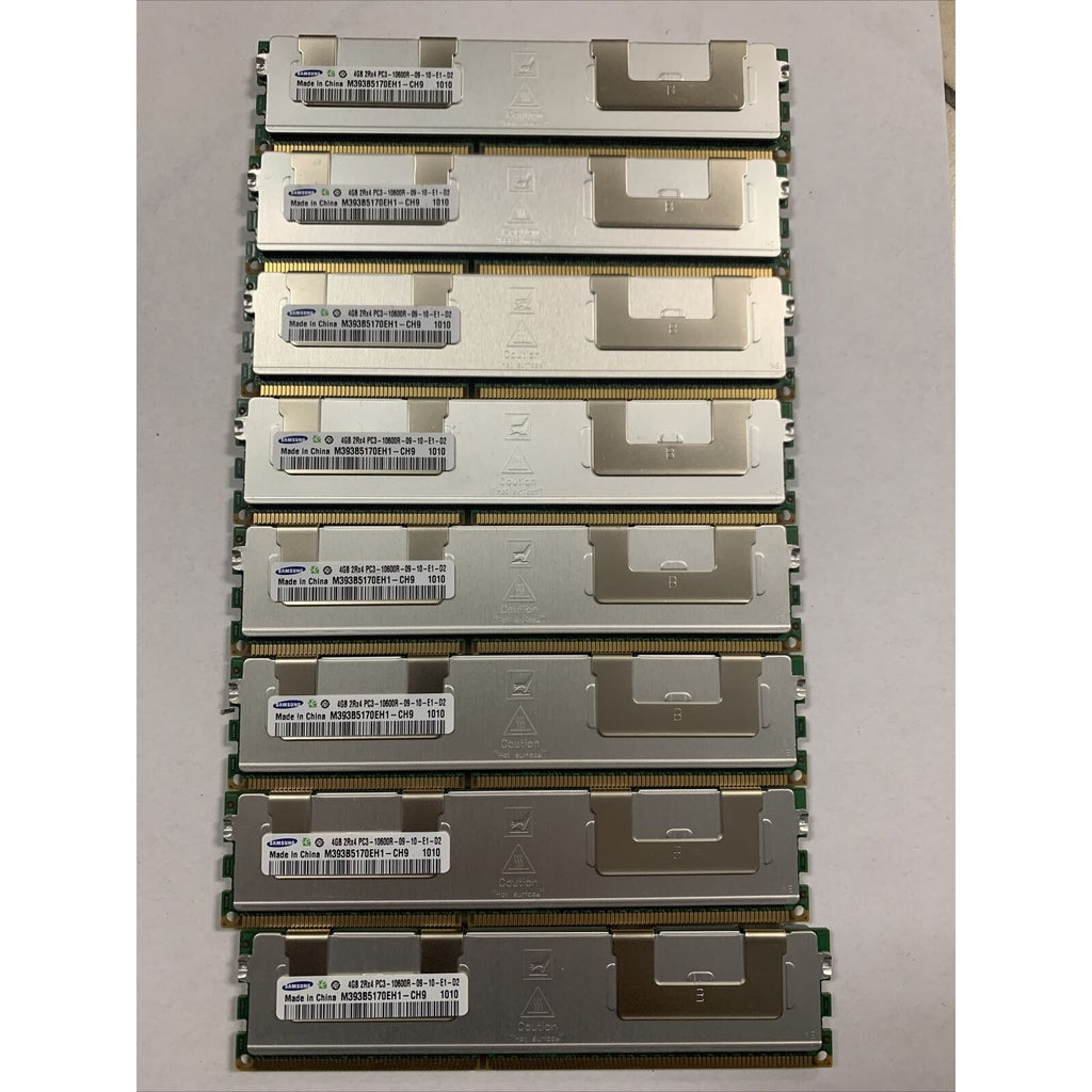 Lot of 8x Samsung M393B5170EH1-CH9 4GB PC3-10600R DDR3 ECC Reg Server RAM