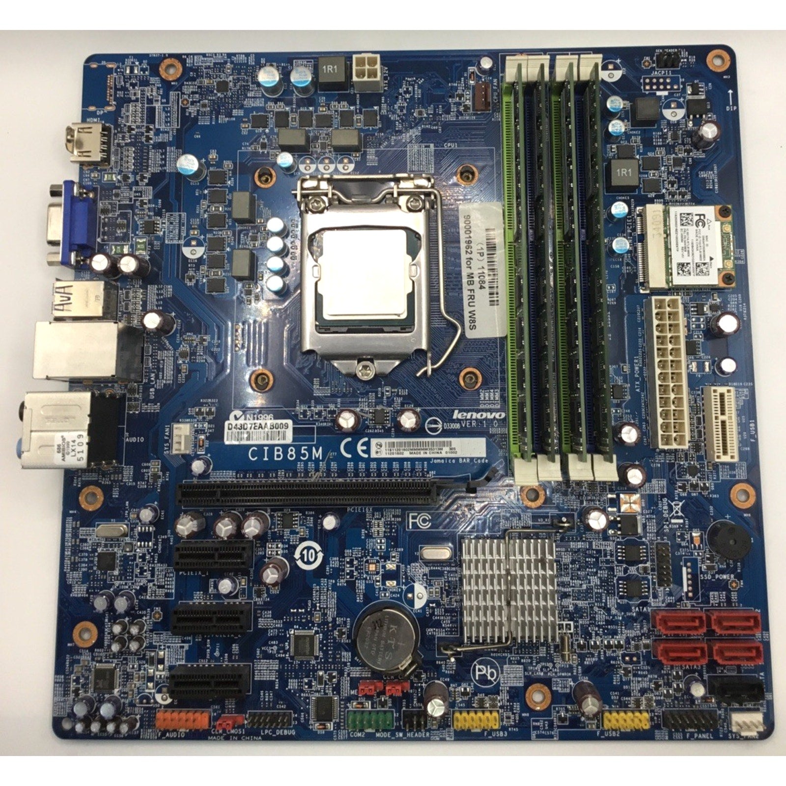 Lenovo CIB85M Motherboard i5-4330 16GB RAM DDR3 With IO Shield