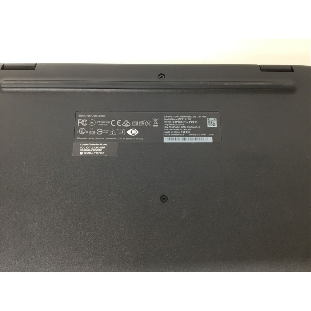 Lenovo 100e Chromebook MTK 81QB 11.6" MediaTek 8173C 2.10GHz 4GB 16GB 81QB0000US