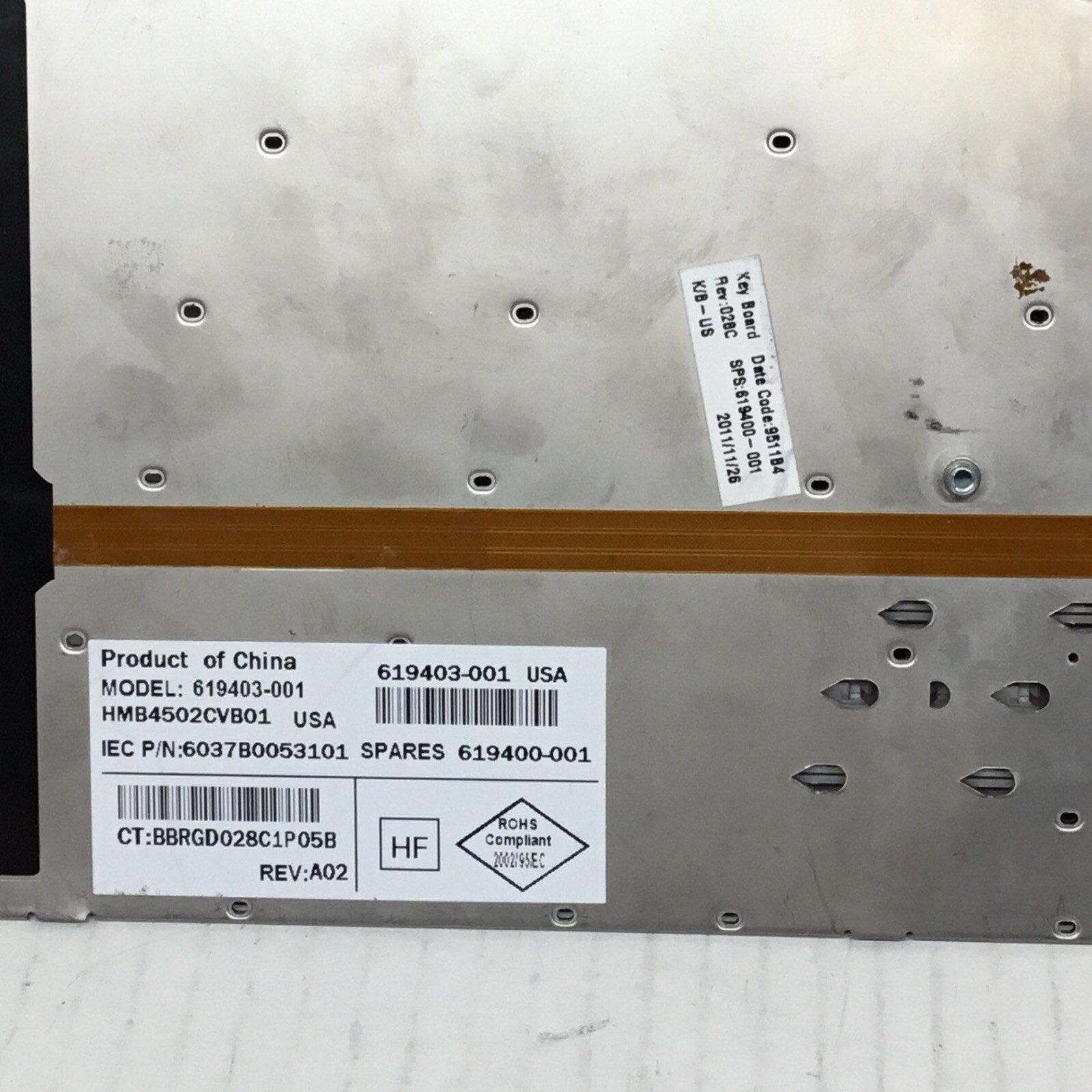 619403-001 Laptop Keyboard