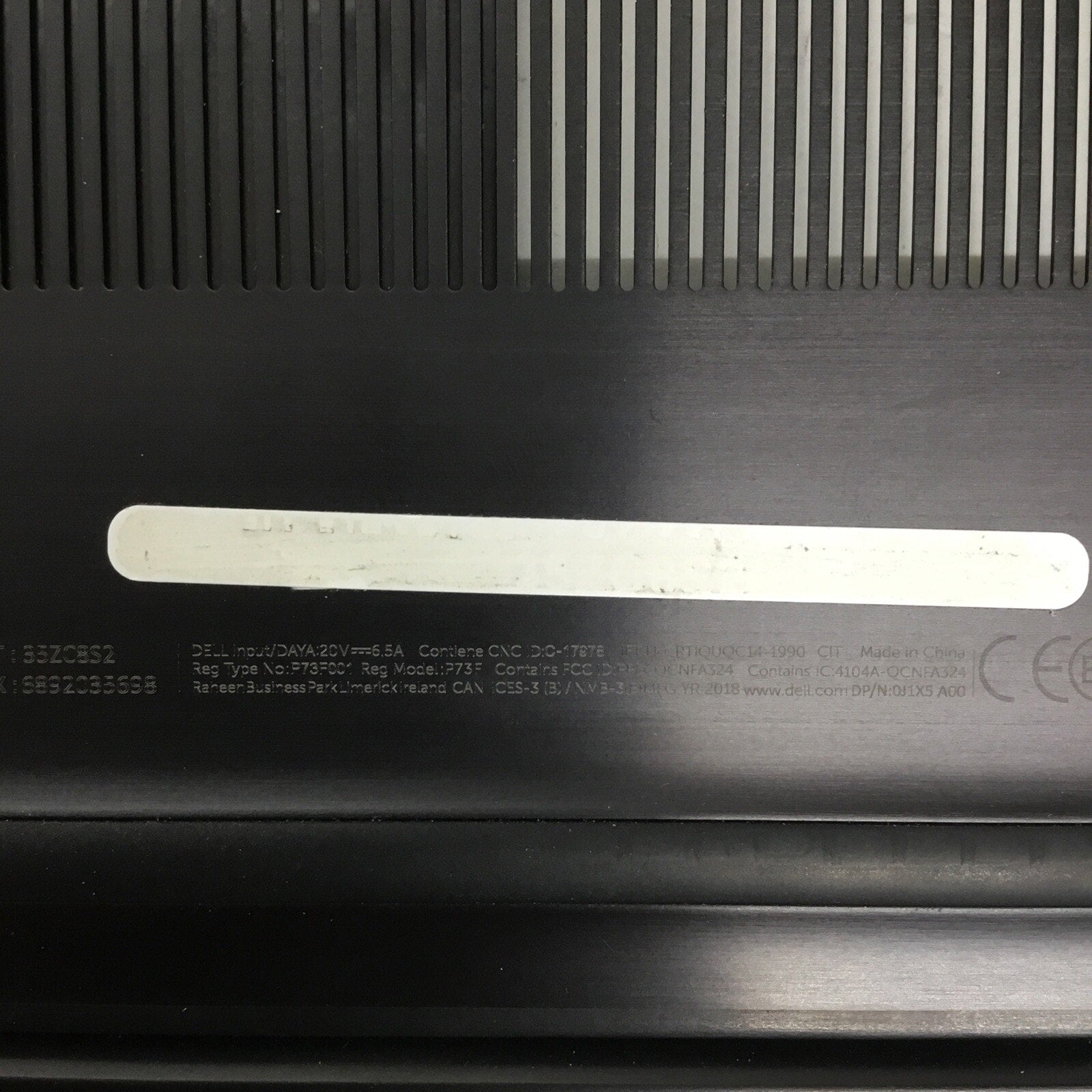 Genuine Dell XPS 15 9575 Laptop Bottom Base Case Cover Assembly 80T9R