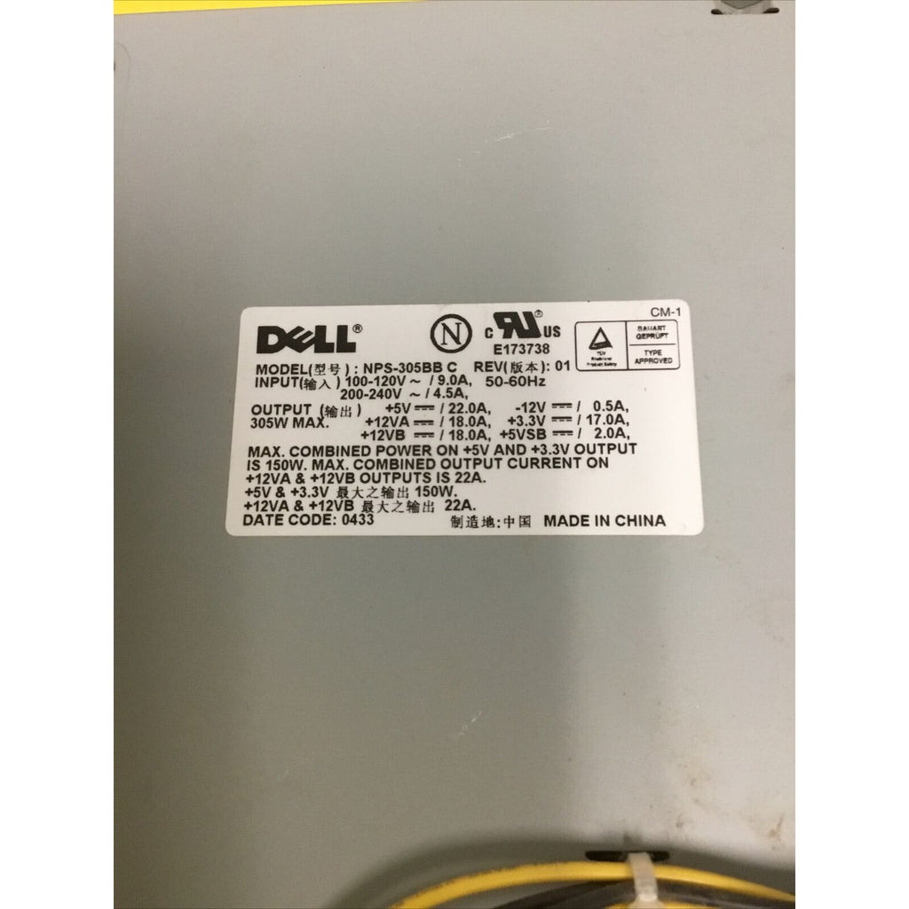 Dell 305W NPS-305BB A REV 01 Desktop Power Supply