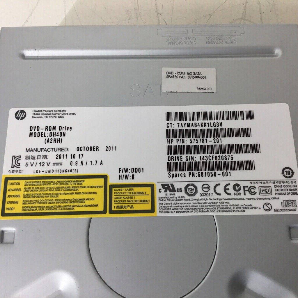 HP DVD ROM Drive DH40N (A2HH) 575781-201 581058-001 581599-001