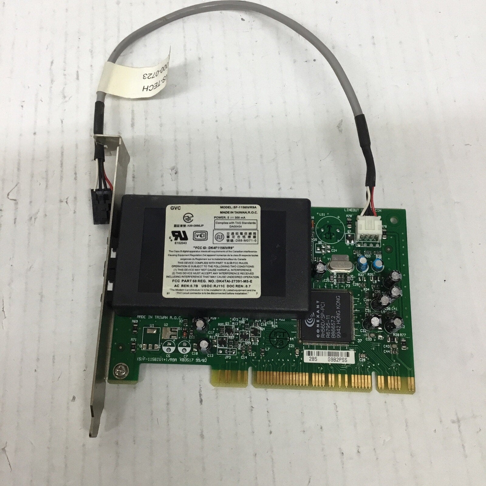 Pci Modem Card 00-253-268092 SF-1156IV/R9A Gateway 6001260