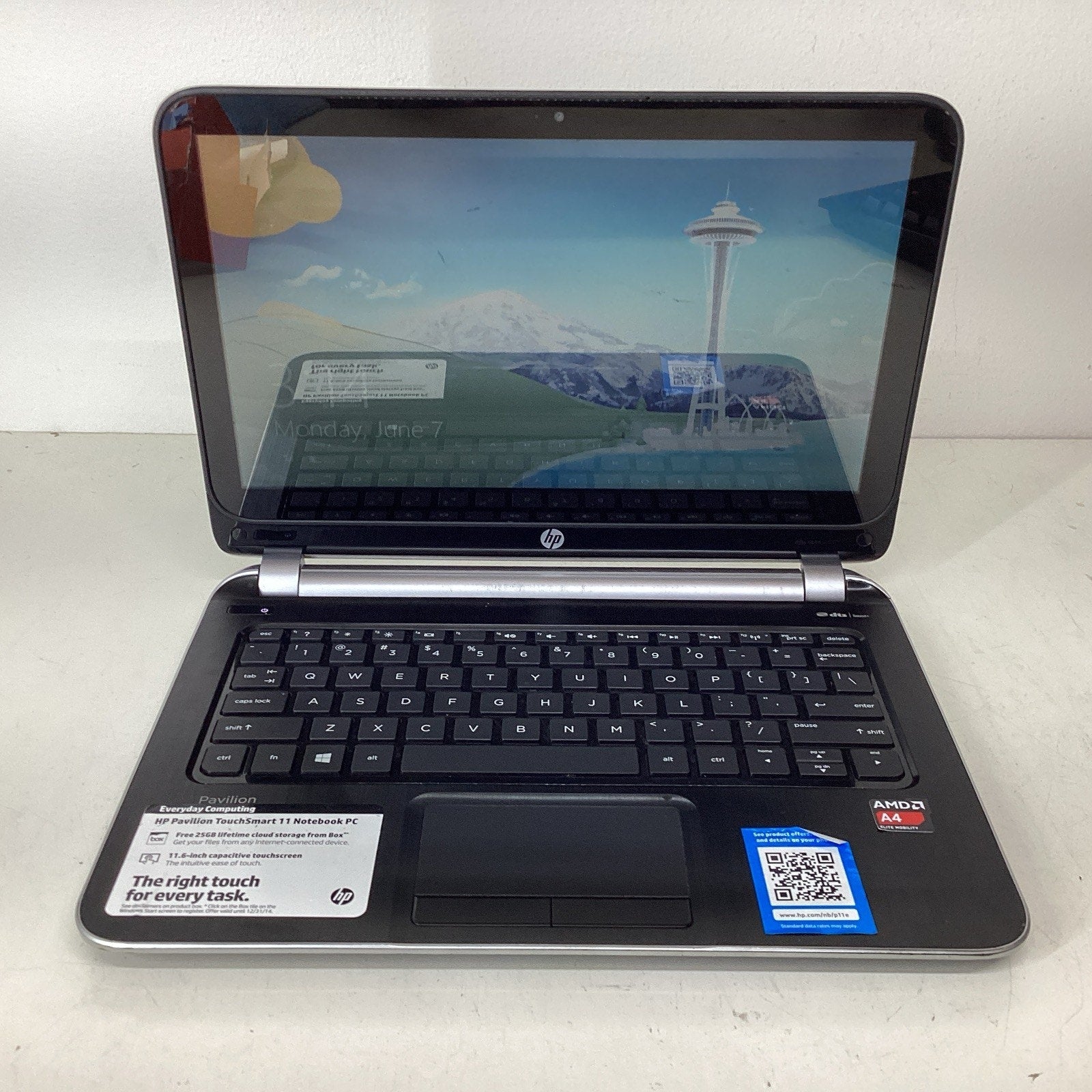 HP Pavilion TouchSmart 11 Notebook PC AMD A4-1250 4GB RAM 500GB HDD