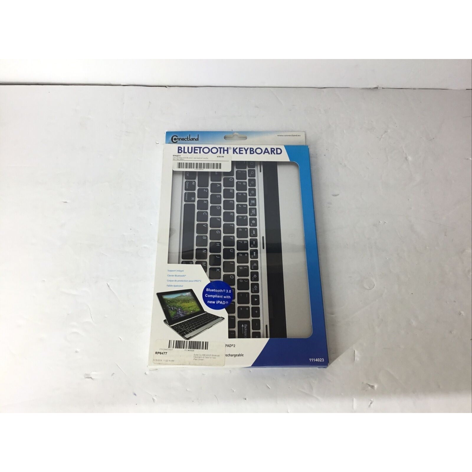 Lot of 9 Connectland CL-KBD23025 Bluetooth 3.0 Keyboard Case For IPad 2