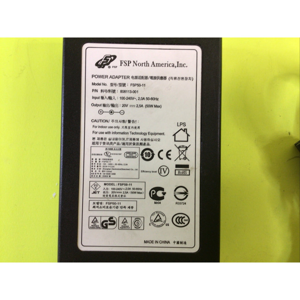 FSP FSP50-11 AC Adapter Power Supply 20V 2.5A (50W Max)