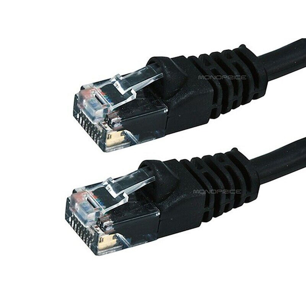 7ft Cat5e 350MHz 24AWG UTP Ethernet Network Cable - Black - 7 Feet