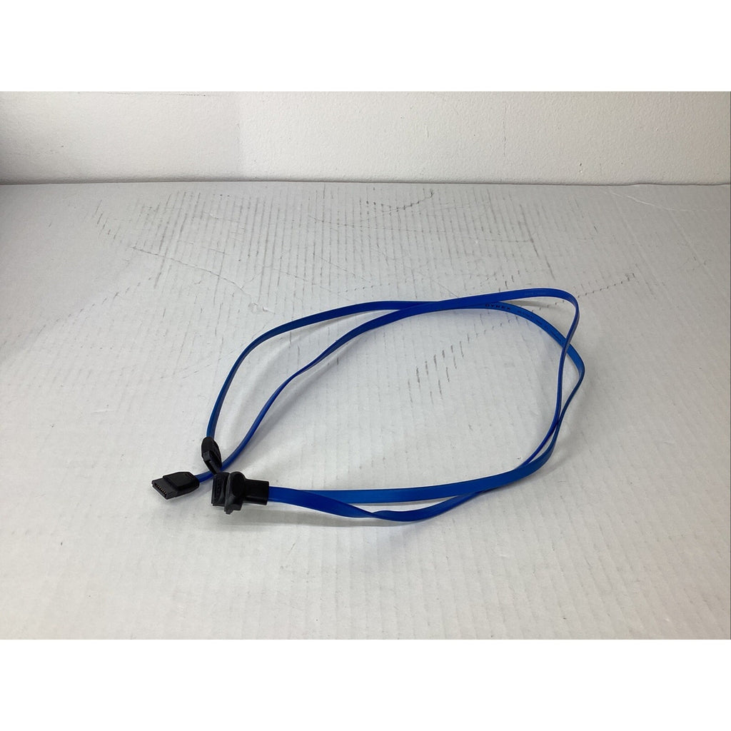 Lot of 2 Blue 26" SATA SSD HDD Hard Drive Straight to Angle Cable