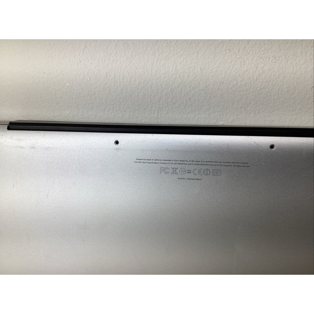 Apple MacBook Pro 2010 Model A1286 Silver Missing Parts (READ) - For Parts