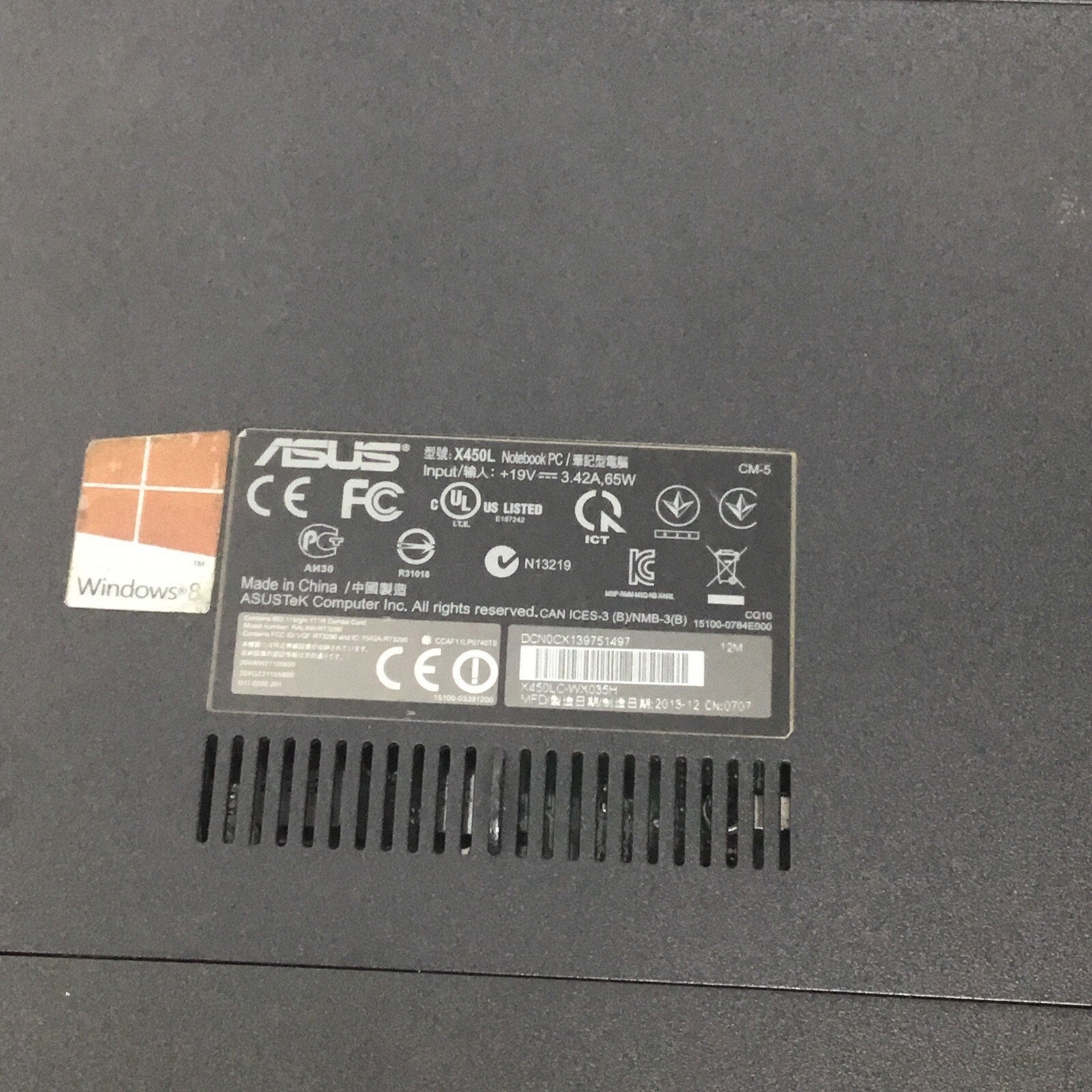 For Parts Asus X450L Intel Core i5 Nivida GeFORCE 720M READ DESC