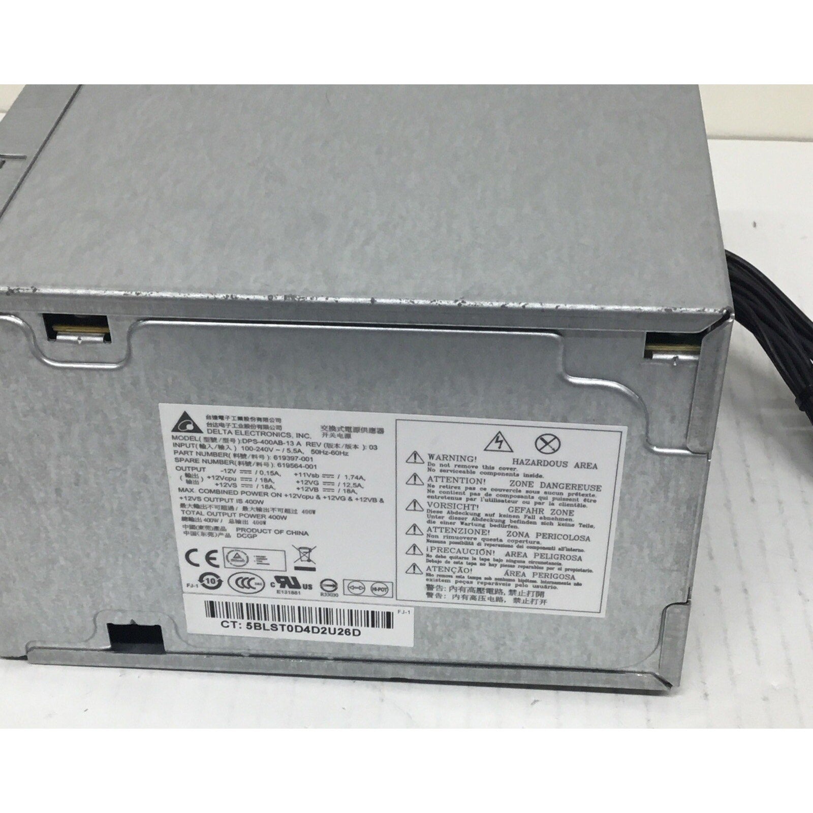 Delta Electronics DPS-400AB-13 12V 400W Power Supply HP P/N 619564-001 Tested