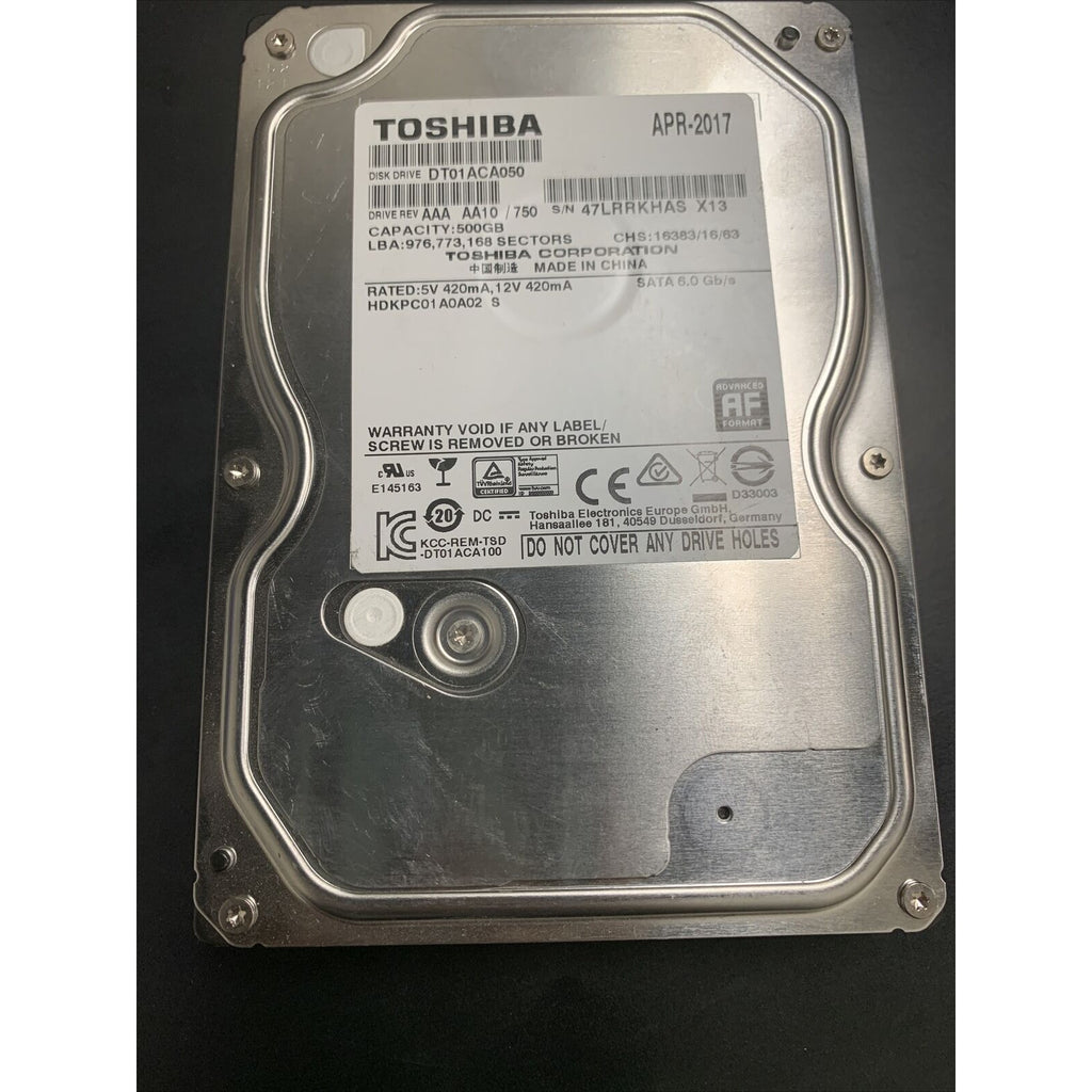 Toshiba DT01ACA050 500GB Internal 7200 RPM SATA 3.5" Desktop HDD Hard Drive