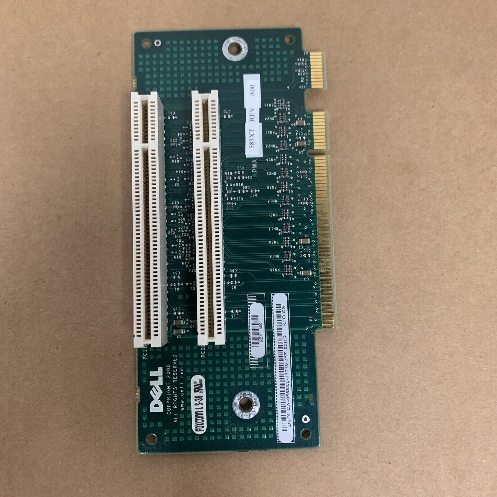 Dell 583XT PCI Expansion Card Slot Riser Board