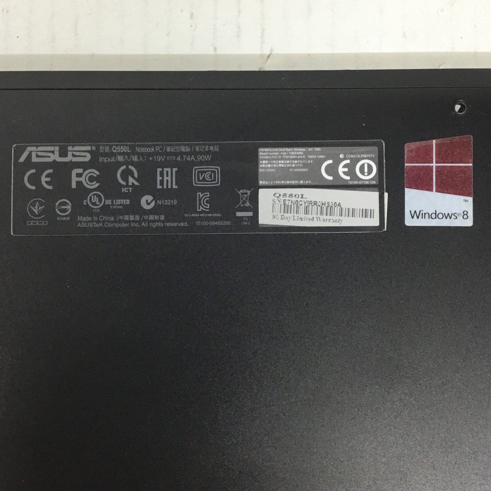 13NB00K1AM0321 13N0-P9A0321 GENUINE ASUS BASE COVER Q550L