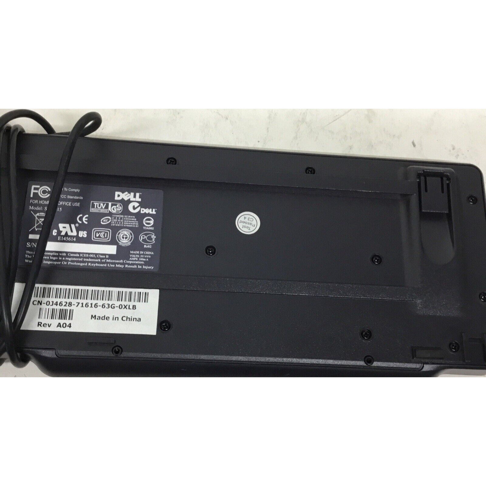 Dell 0J4628 USB Wired QWERTY US keyboard Black SK-8115 J4628