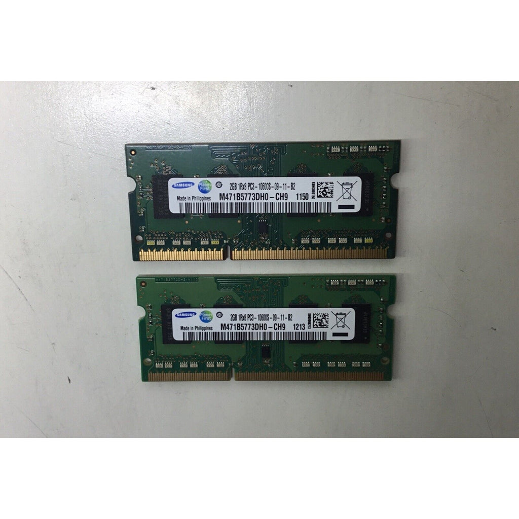 Samsung 4GB (2x2GB) PC3-10600S DDR3-1333MHz So-Dimm Memory M471B5773DH0-CH9
