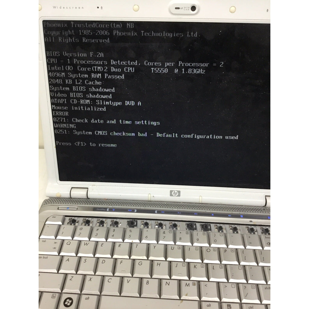 For Parts HP Pavillion DV2000 Laptop For Parts or Repair READ DESC