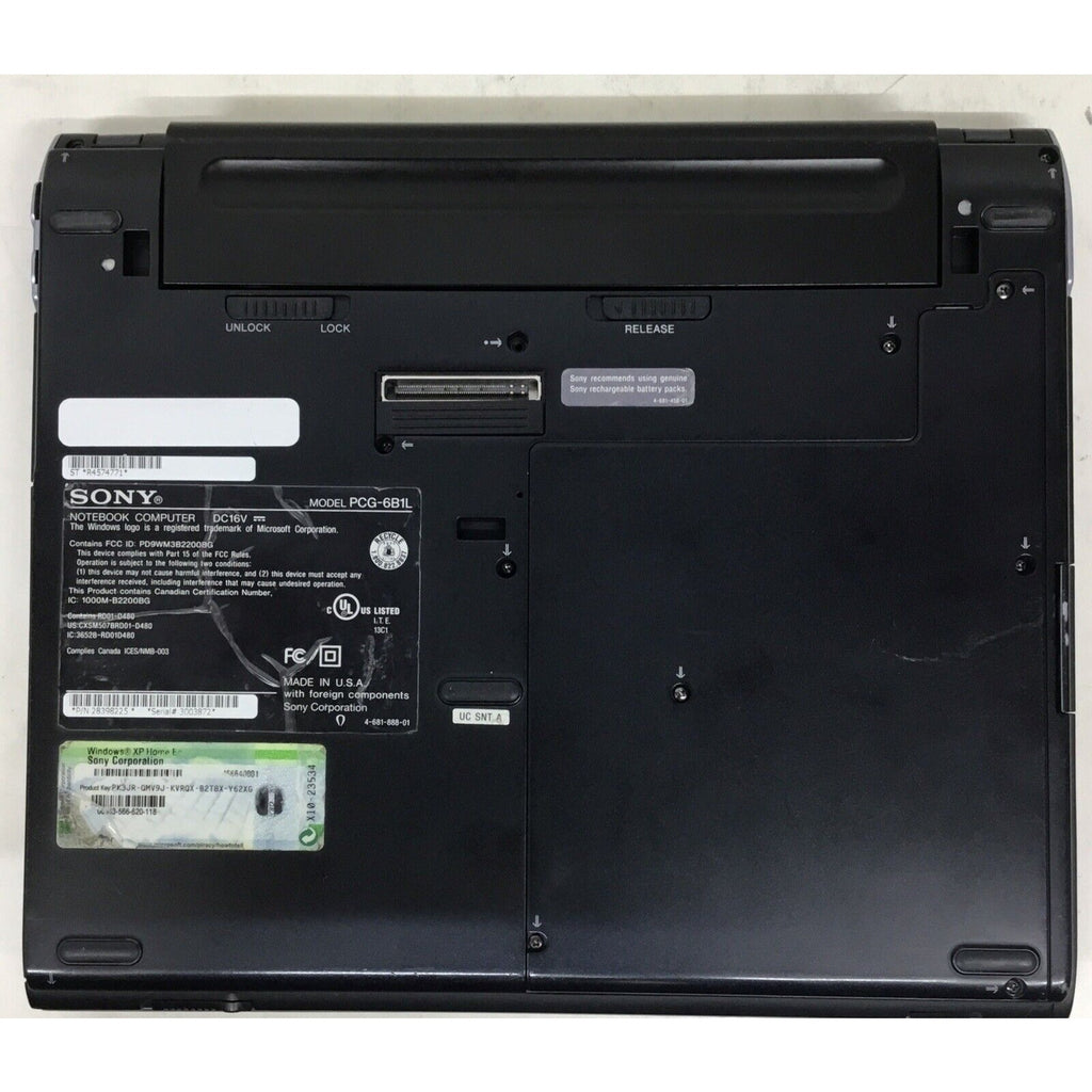 For Parts SONY Vaio PCG-6bil / No Adapter / No HDD