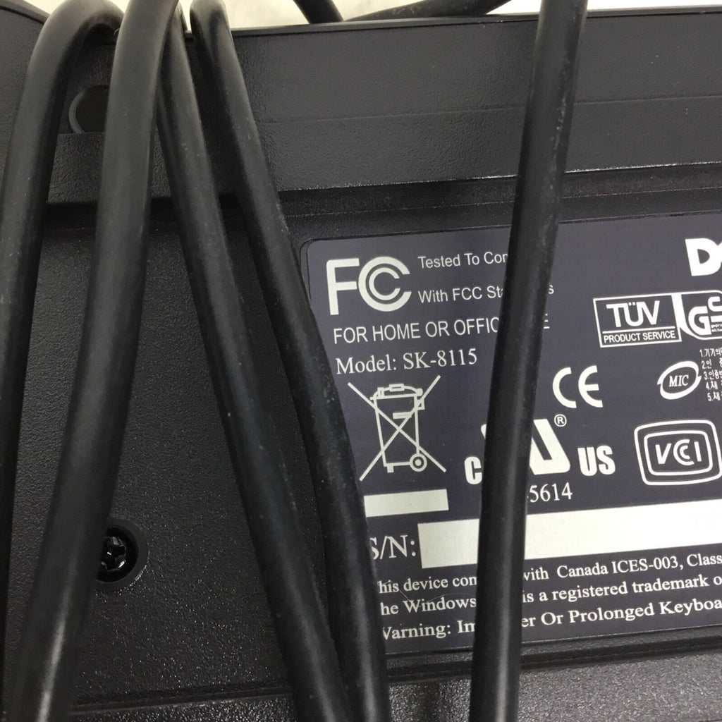Dell 0J4628 USB Wired QWERTY US keyboard Black SK-8115 J4628