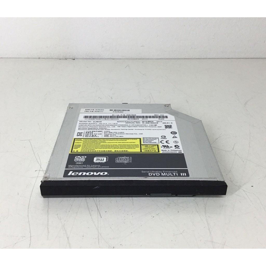 Lenovo Thinkpad DVD SATA Drive UJ8CO 45N7606 75Y5462