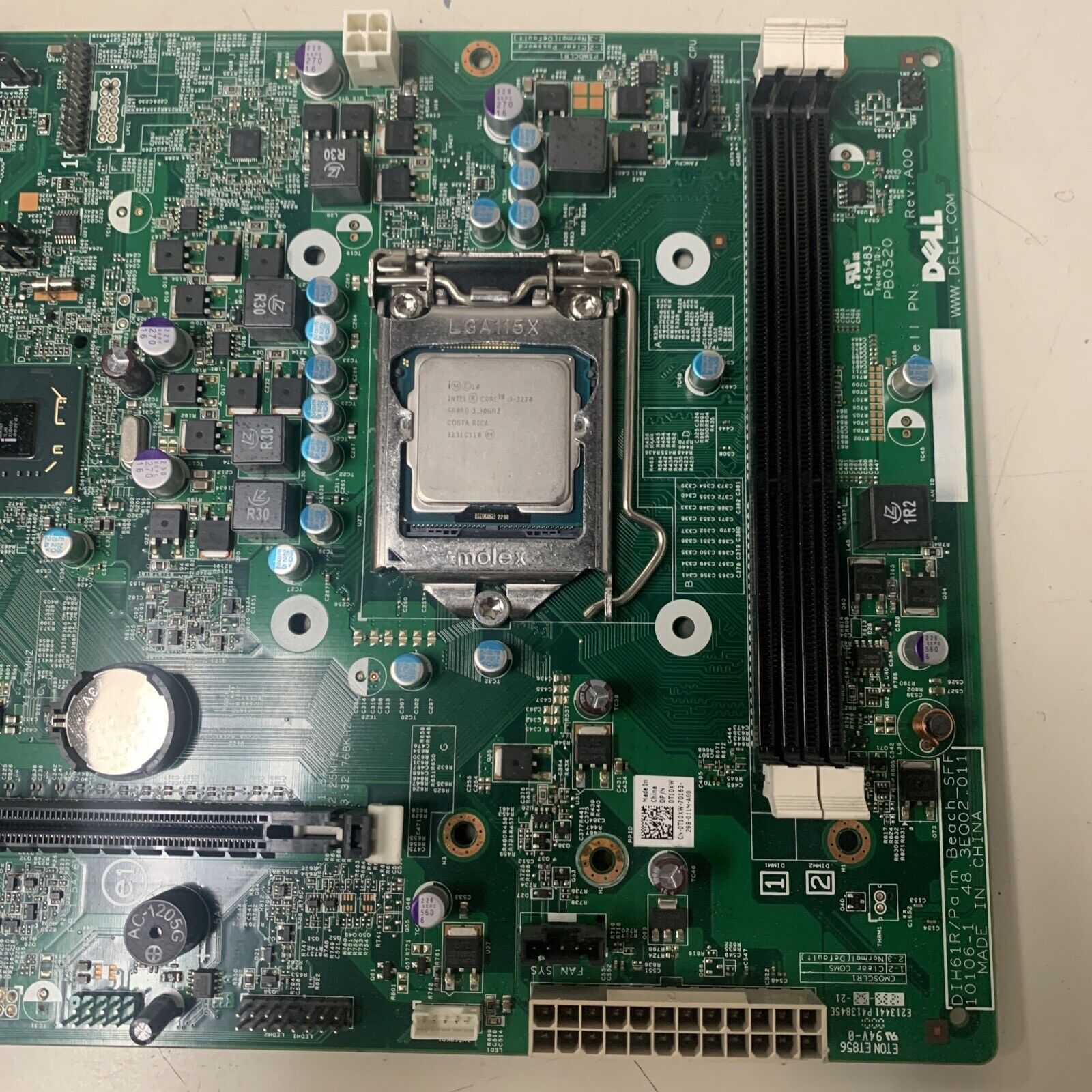 Dell OptiPlex 3010 LGA1155 DDR3 Desktop Motherboard | 0T10XW | With I3-3220 CPU