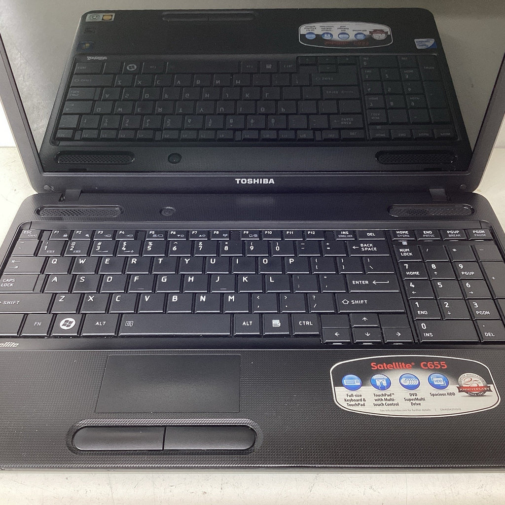 Toshiba Satellite C655-S5082 15.6" Intel Celeron 2.2GHz 2GB RAM No HDD-For Parts