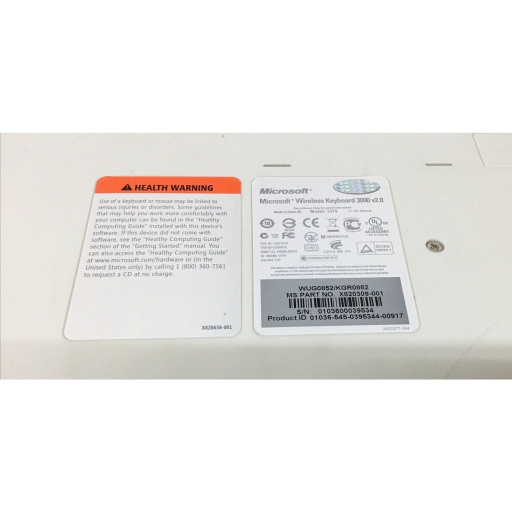 Microsoft Wireless Keyboard 3000 V 2.0 Without Dongle