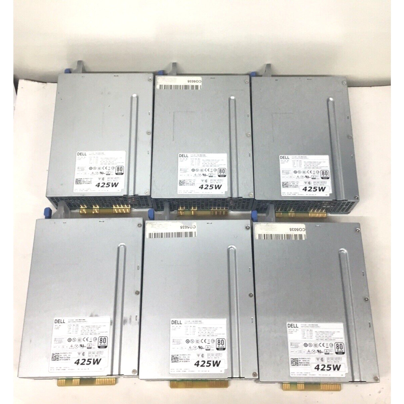 LOT of 6 Dell Part DNR74 T3600 T3610 425W Workstation Power Supply D425EF-02