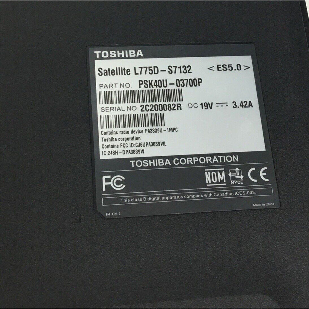H000030550 13N0-Y3A0101 OEM TOSHIBA BASE COVER SATELLITE L775 READ (C)(DE40)
