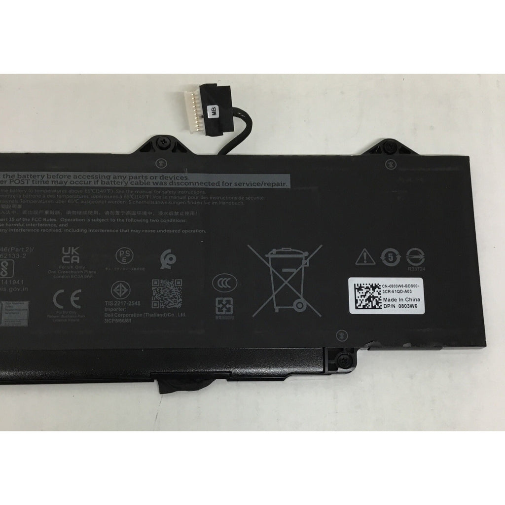 Dell Latitude 3540 Laptop Battery 54Wh 11.4V DR02P 0803W6 TESTED