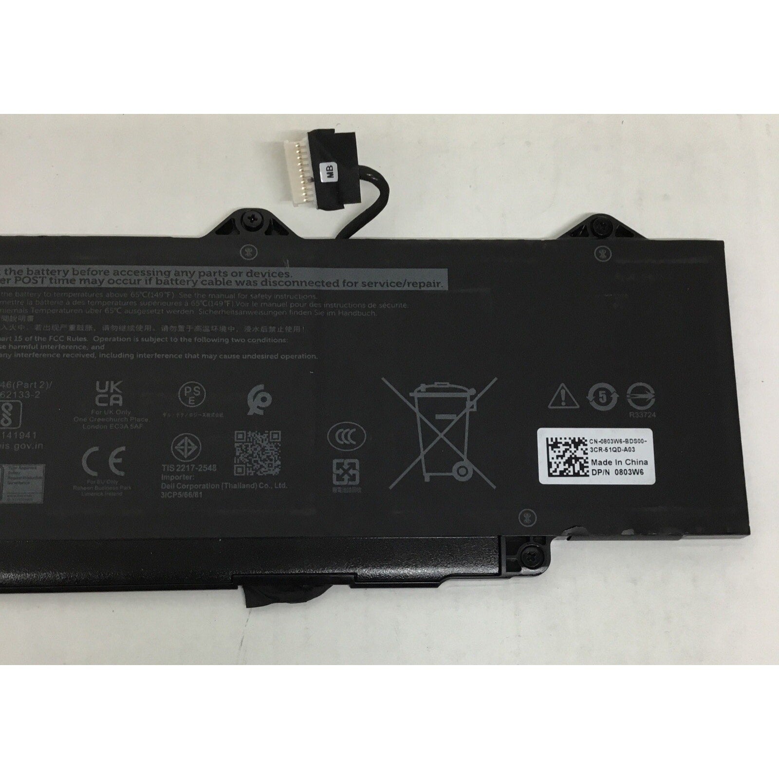 Dell Latitude 3540 Laptop Battery 54Wh 11.4V DR02P 0803W6 TESTED